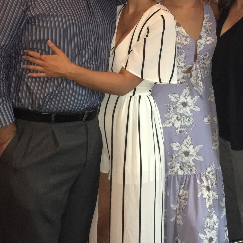 High- Low Stripped Dress